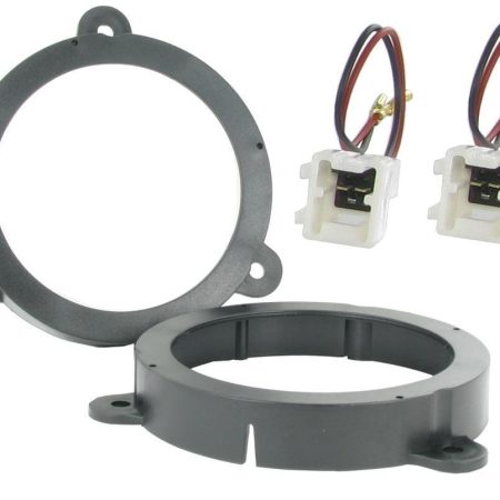 130mm 5.25" 13cm Front Rear Speaker Adaptors Spacers Lead For Renault Megane MK3