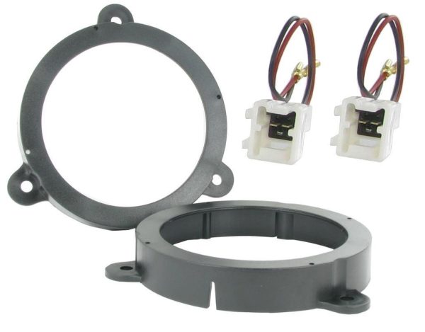 130mm 5.25" 13cm Front Rear Speaker Adaptors Spacers Lead For Renault Megane MK3