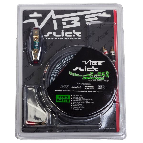 Vibe VSAWK8 1500 Watts 8 AWG Gauge Car Amplifier Amp Sub Woofer Full Wiring Kit