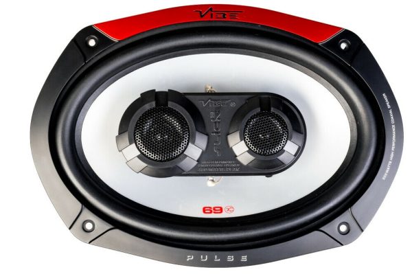 VIBE CAR AUDIO PULSE 600W 6X9" 69-V4 TRI-COAXIAL SHELF DOOR SPEAKERS OVAL PAIR