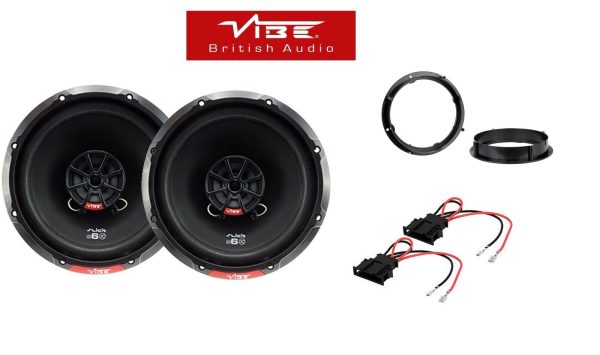 Vibe SLICK 6 480 Watts 2 Way Front Door Speakers Kit fits VW Polo 9N3 05-09 MK4