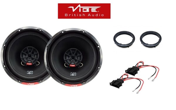 Vibe SLICK 6 480 Watts 2 Way Front Door Speakers Kit fit FOR VW Polo 6C-14 MK5