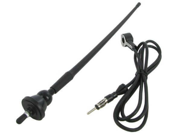 Universal Rubber Black Base Wing Mount Mast AM FM Car Van Aerial Antenna AN7906