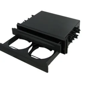 Universal Single Din Fascia Tray Storage Box and Cup Drink Holder Black CT24UV20