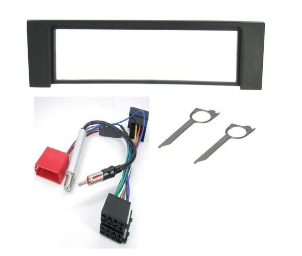 STEREO SINGLE DIN FACIA PANEL AMPLIFIED WIRING LOOM AERIAL KIT FOR AUDI A4 B6