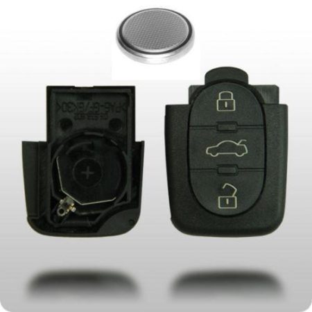 3 BUTTON REMOTE KEY FOB CASE + BATTERY FITS AUDI A2 A3 A4 A6