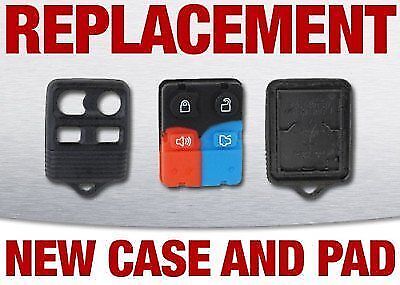 4 BUTTON REMOTE FOB CASE + RUBBERS FOR JAGUAR XJ XJR XK XKR