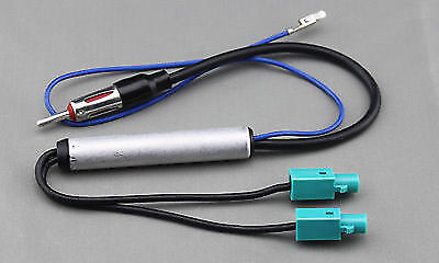 TWIN FAKRA - SINGLE DIN CAR RADIO STEREO AERIAL ADAPTOR PC5-149 FITS BMW FORD
