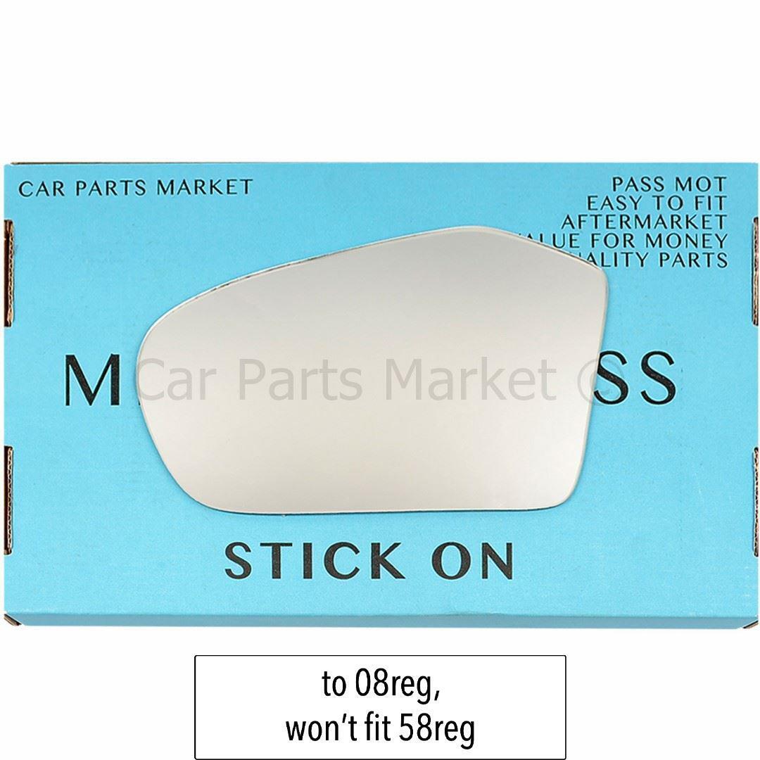 For Mercedes A-Class 04-08 won't fit 58reg Left Side Flat Wing Mirror Glass