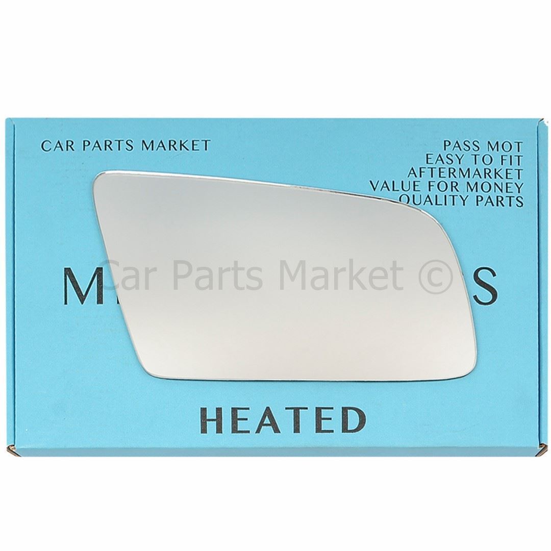 For BMW 5 6 Series 2003-2010 Right Driver Side Flat Electric Wing Mirror Glass