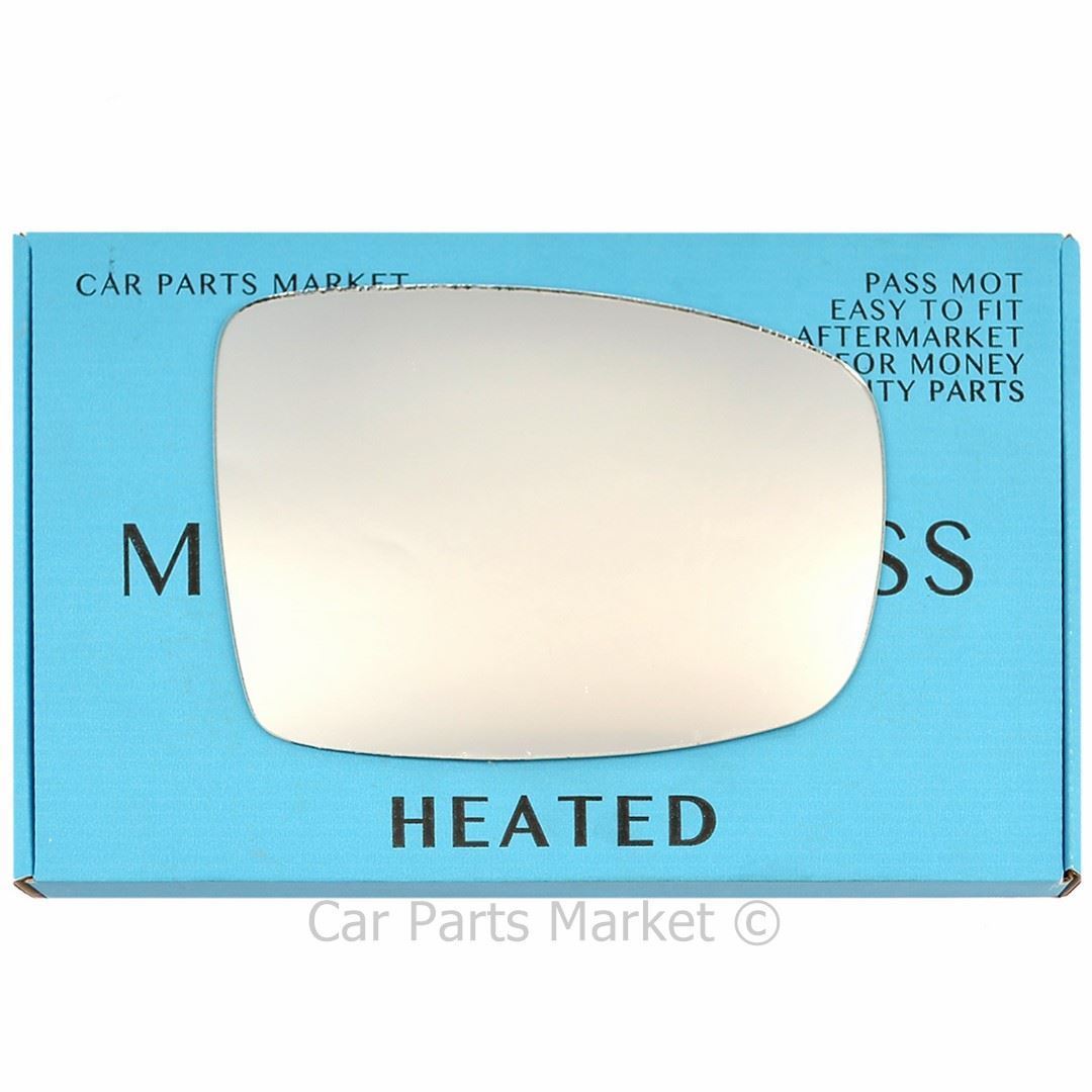 For Hyundai i10 07-10 Right Driver Side Flat Electric Wing Mirror Glass