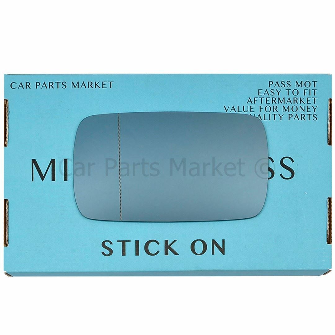 For BMW 5 series 87-96 Left Passenger Side Aspheric Blue Wing Mirror Glass