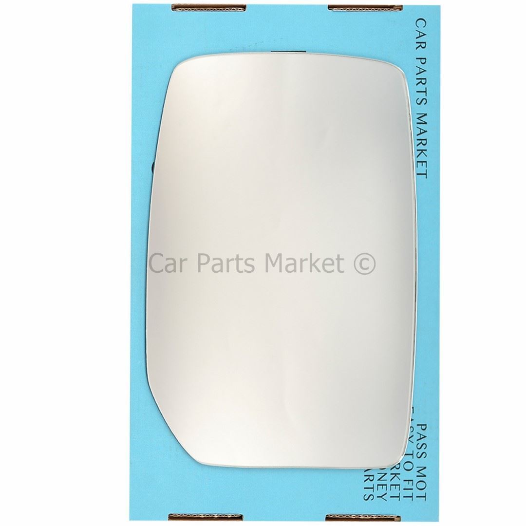 Right Driver Side Flat Wing Mirror Glass For Ford Transit Tourneo 2000-14 +Plate