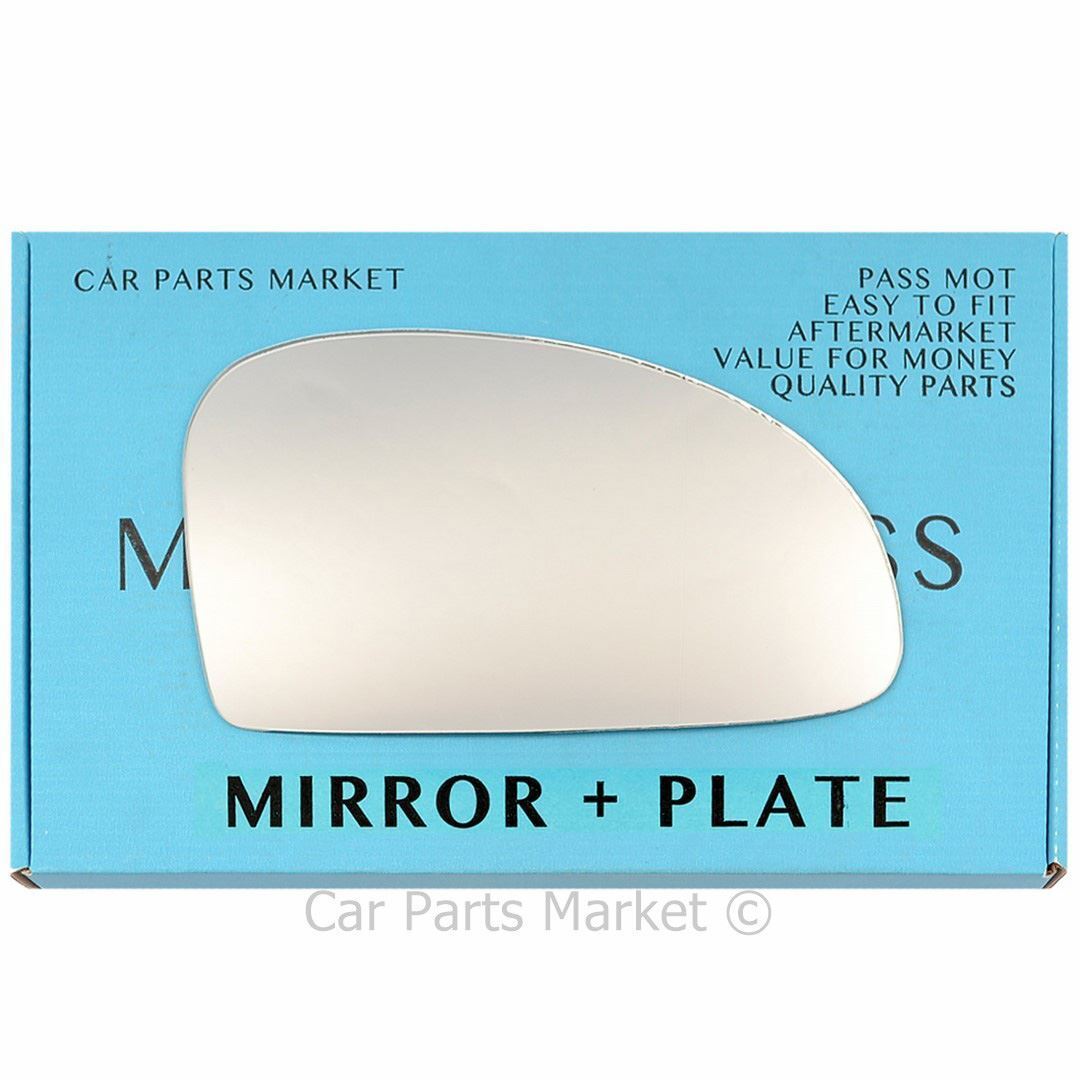 Right Driver Side Flat Wing Door Mirror Glass For Kia Cerato 2003-2007 + Plate