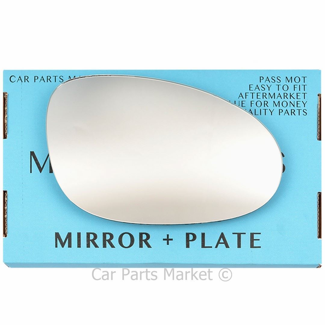 For Renault Espace 97-02 Right Driver Side Flat Wing Mirror Glass with Plate