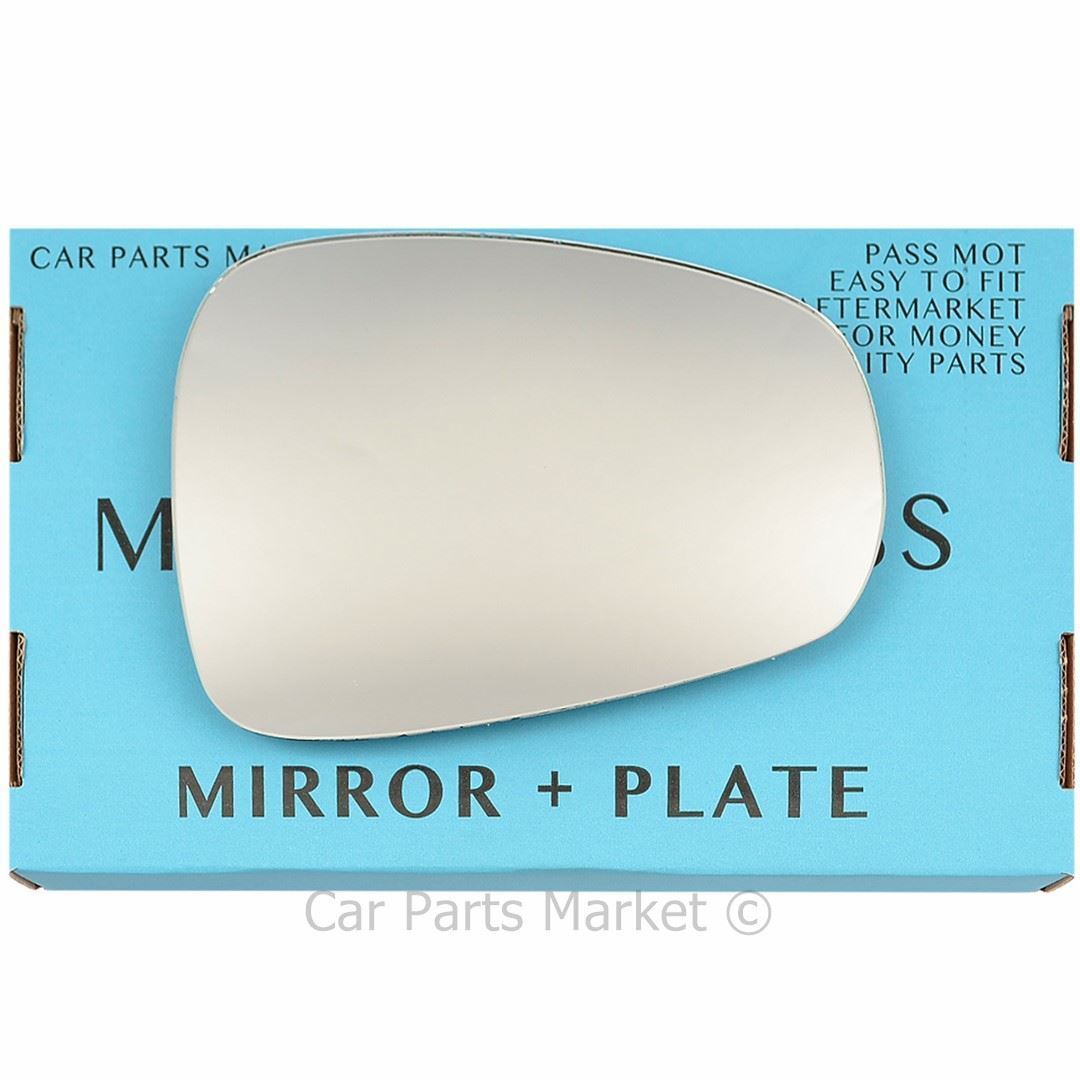 Right Driver Side Flat Wing Door Mirror Glass For Alfa Romeo 159 2005-11 +Plate