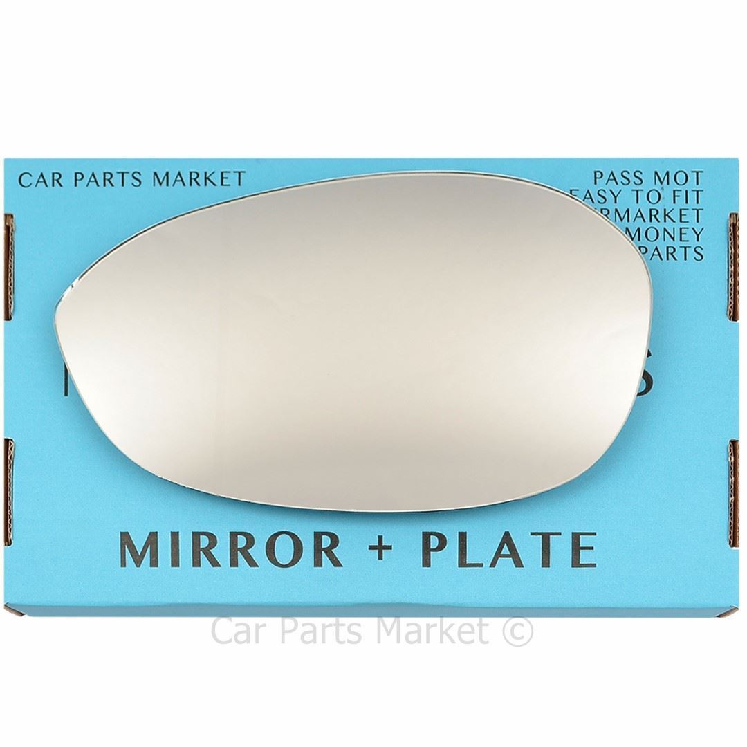 Left Passenger Side Flat Wing Mirror Glass For Alfa Romeo Brera Spider +Plate