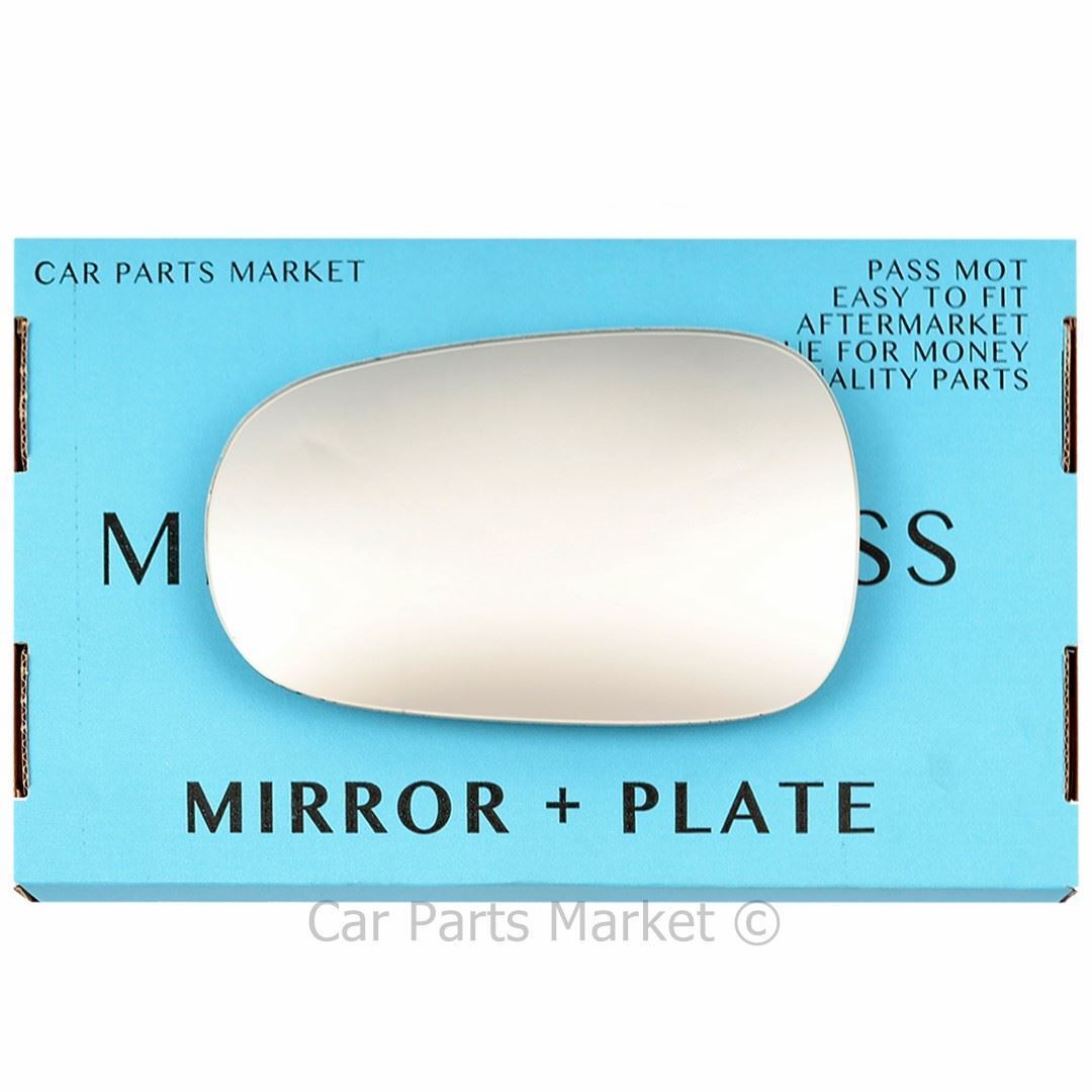 Left Passenger Side Wing Mirror Glass For Nissan Micra K12 03-09 + Plate