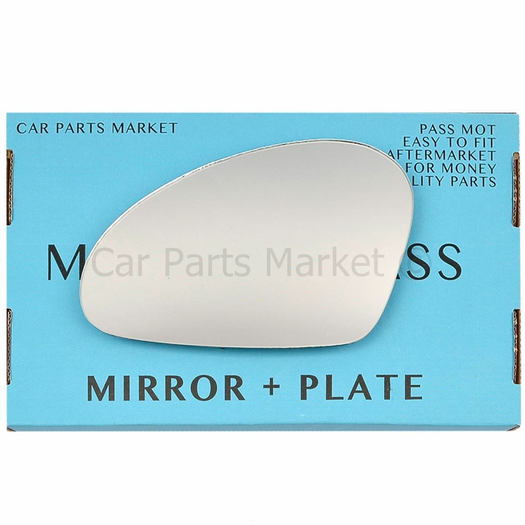 For Seat Leon 03-05 Left Passenger Side Wing Mirror Glass with Plate