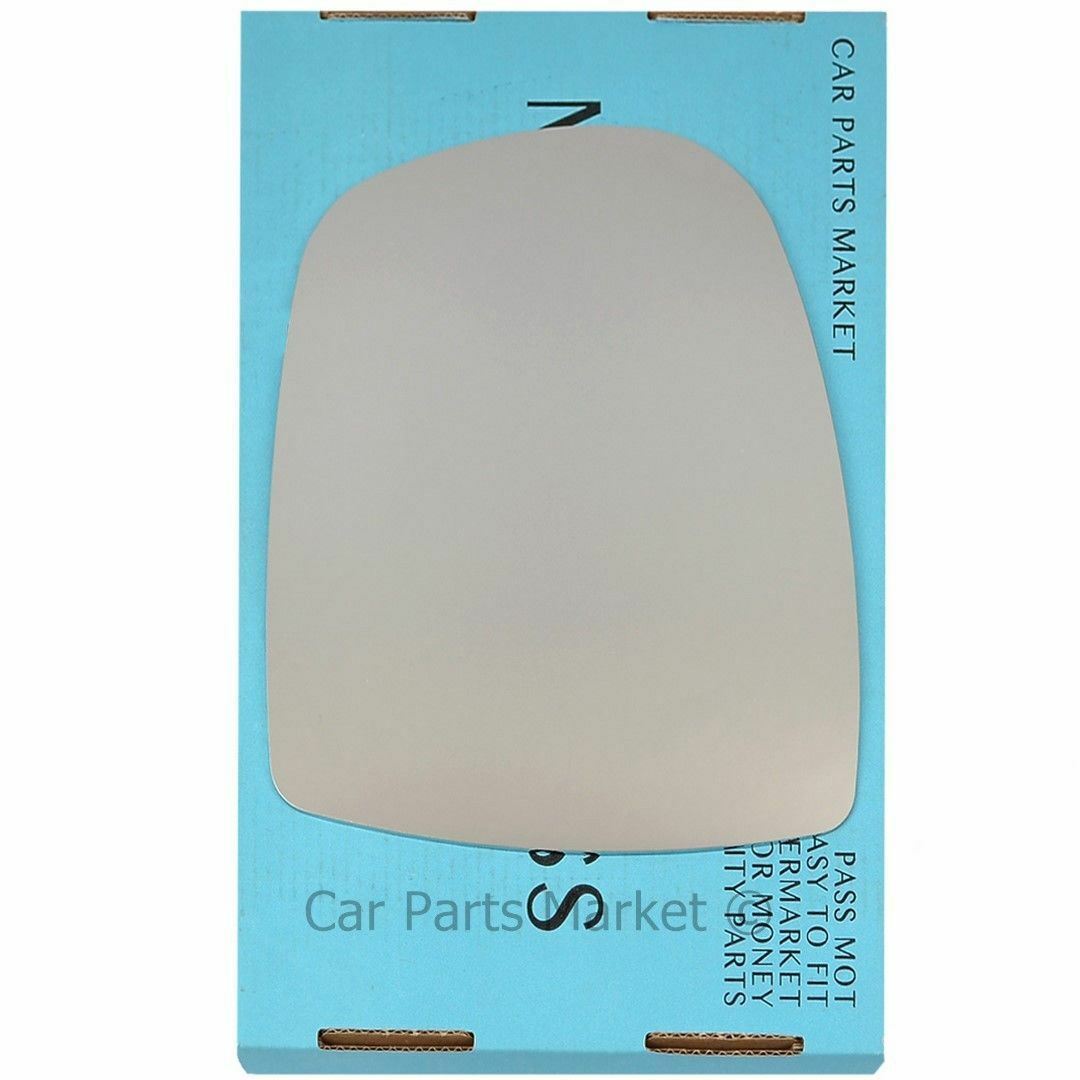Right Driver Side Wing Mirror Glass For Vauxhall Vivaro 2001-2014 + Plate