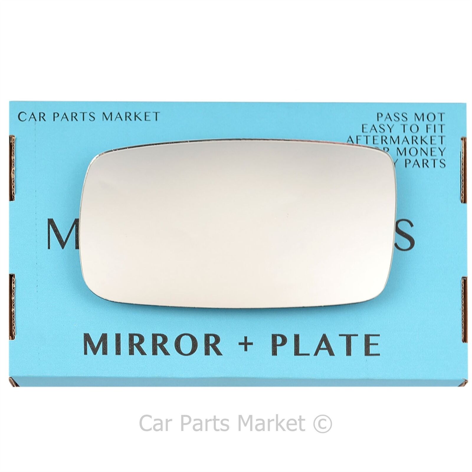 Left Passenger Side Wing Door Mirror Glass For Volvo 960 1990-1996 +Plate