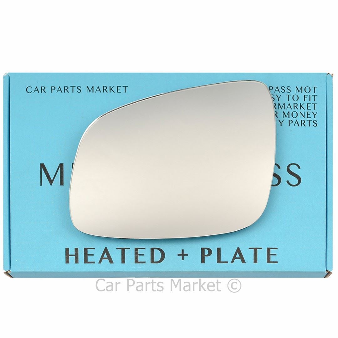 For Chevrolet Spark 2009-2015 Left Flat Electric Wing Mirror Glass w/ Plate