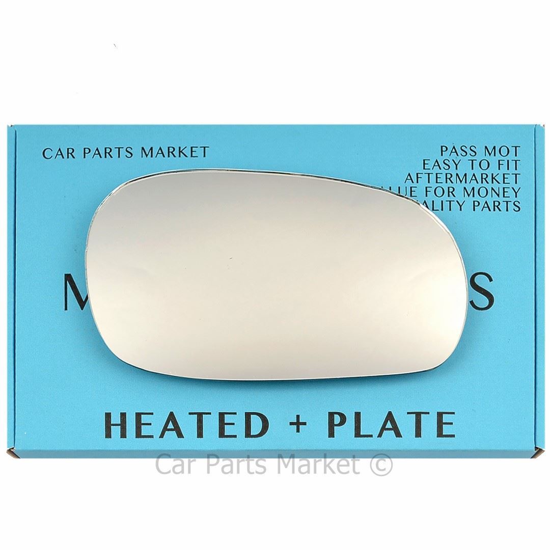 For Hyundai Sonata 95-98 Right Driver Flat Electric Wing Mirror Glass with Plate