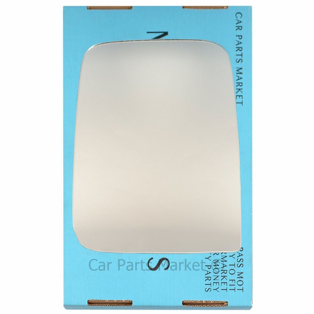 Left Side Flat Wing Door Mirror Glass For Jeep WrAngler 1997-2002 Heated + Plate
