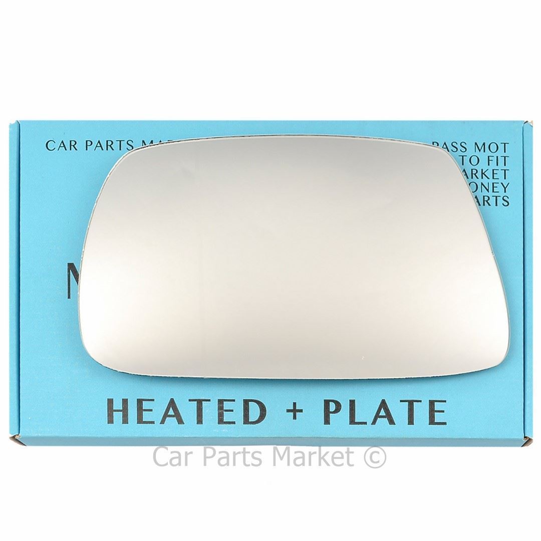 Left Side Flat Wing Mirror Glass For Jeep Grand Cherokee 05-09 Heated + Plate