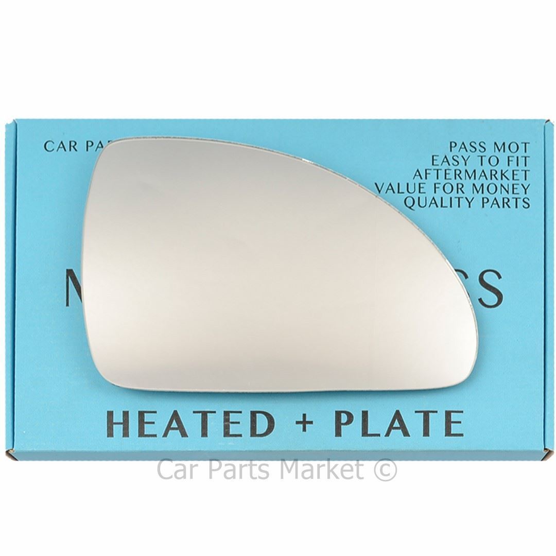 Right Driver Side Flat Wing Door Mirror Glass For Kia Cee'D 06-09 Heated + Plate