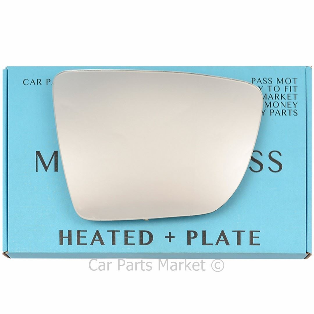 Right Side Flat Wing Mirror Glass For Kia Venga 2009-2019 Heated + Plate