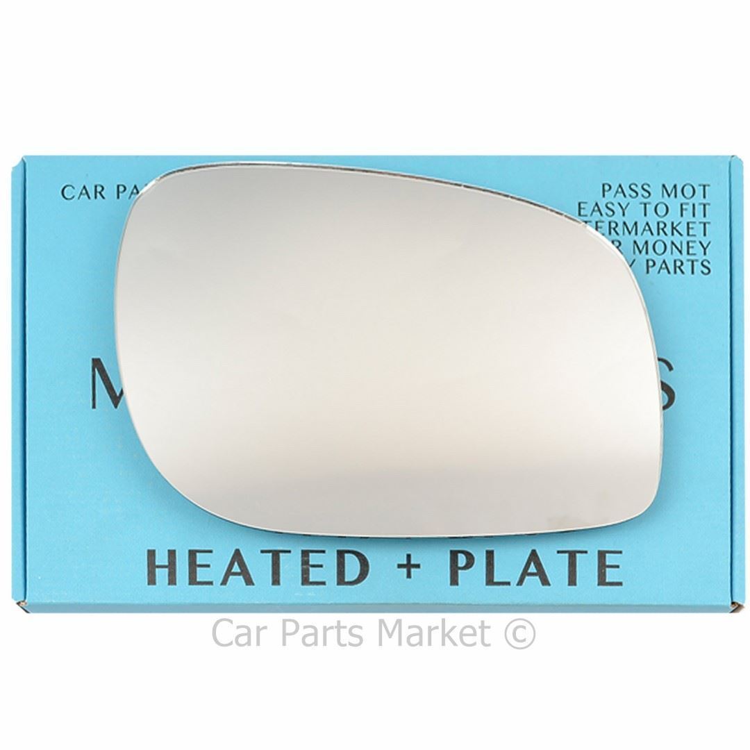 Right Side Flat Wing Mirror Glass For Land Rover Freelander 97-06 Heated + Plate