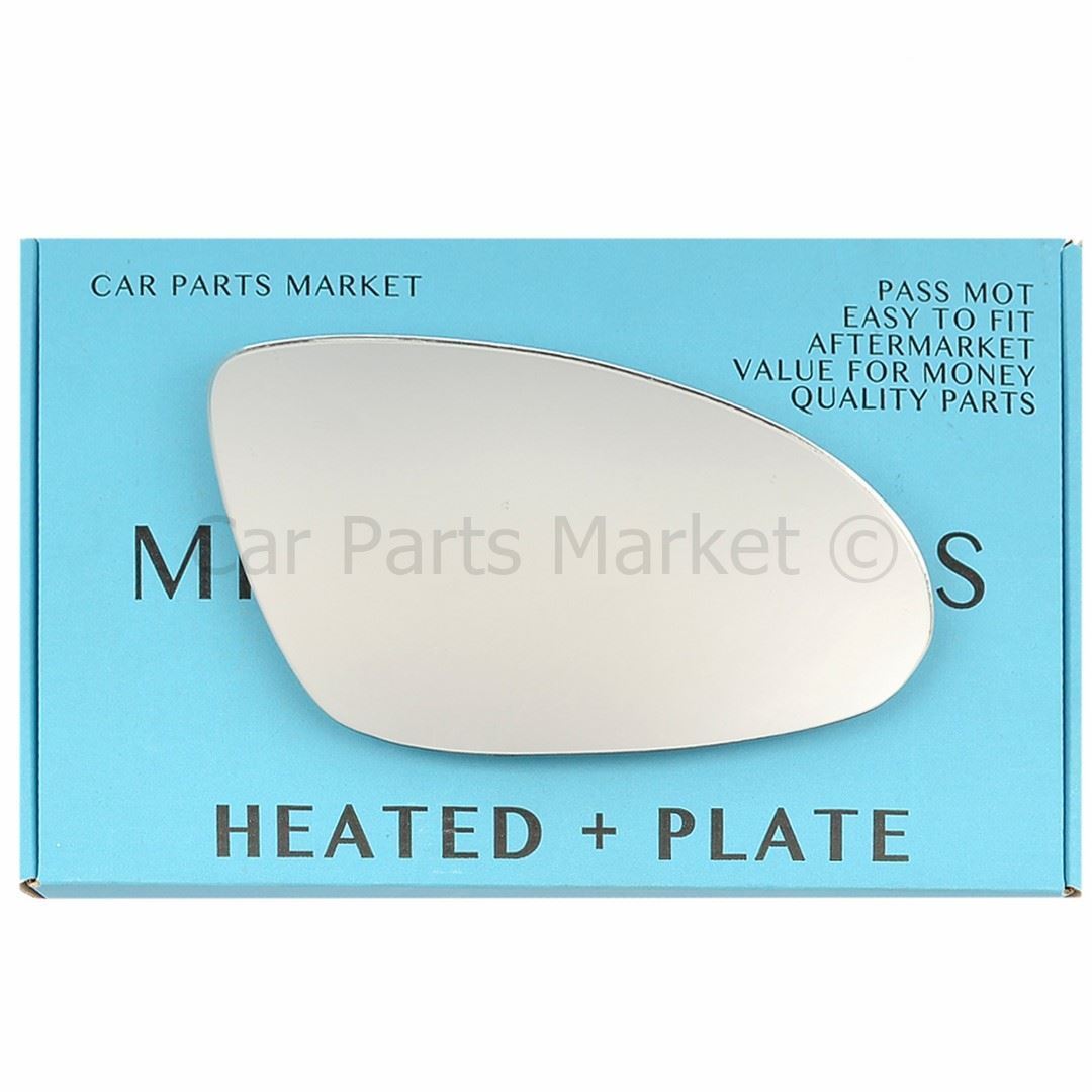 For Mercedes S-Class 2006-2009 Right Side Flat Electric Wing Mirror Glass +Plate