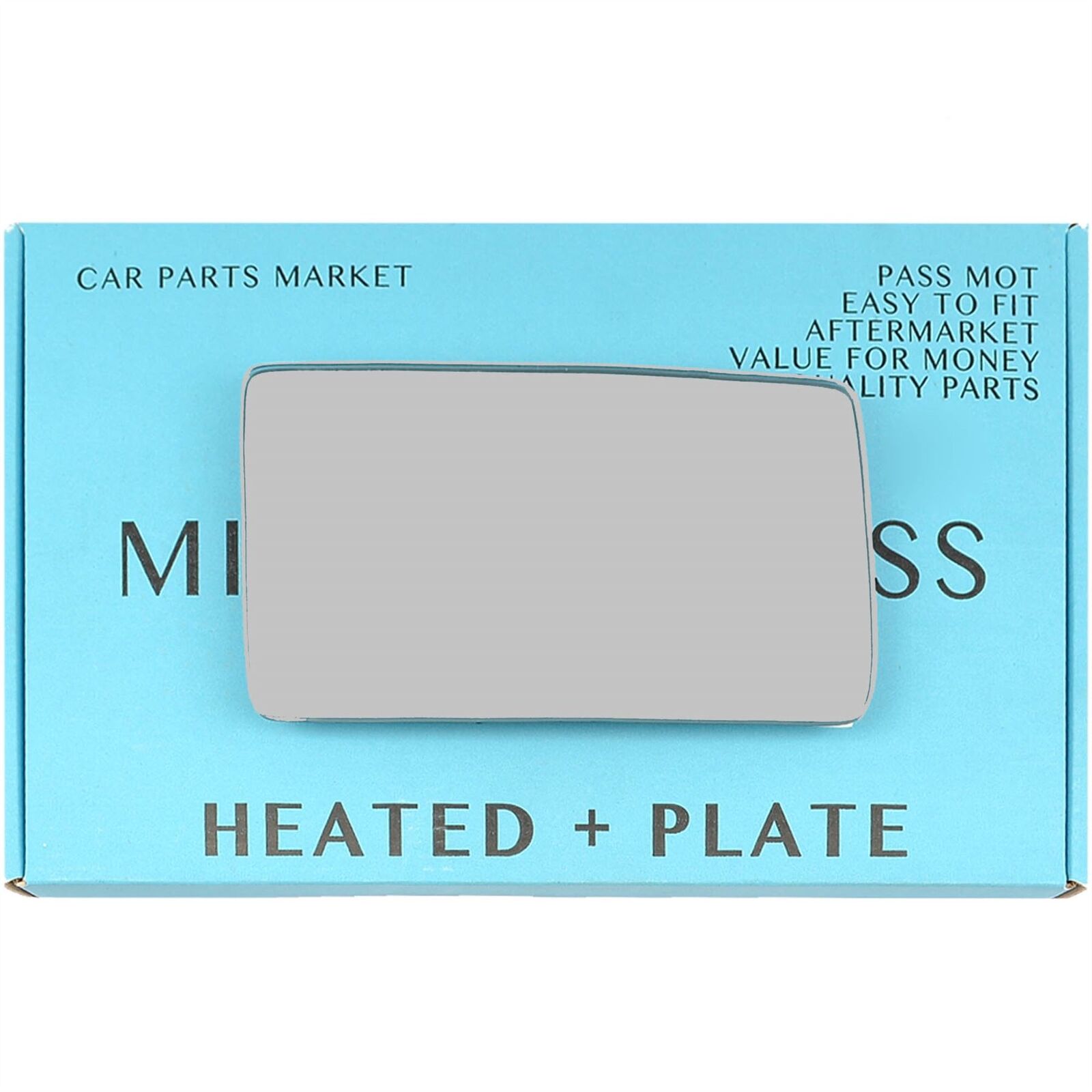 For Mercedes E-Class W124 1983-1995 Right Side Flat Electric Mirror Glass +Plate