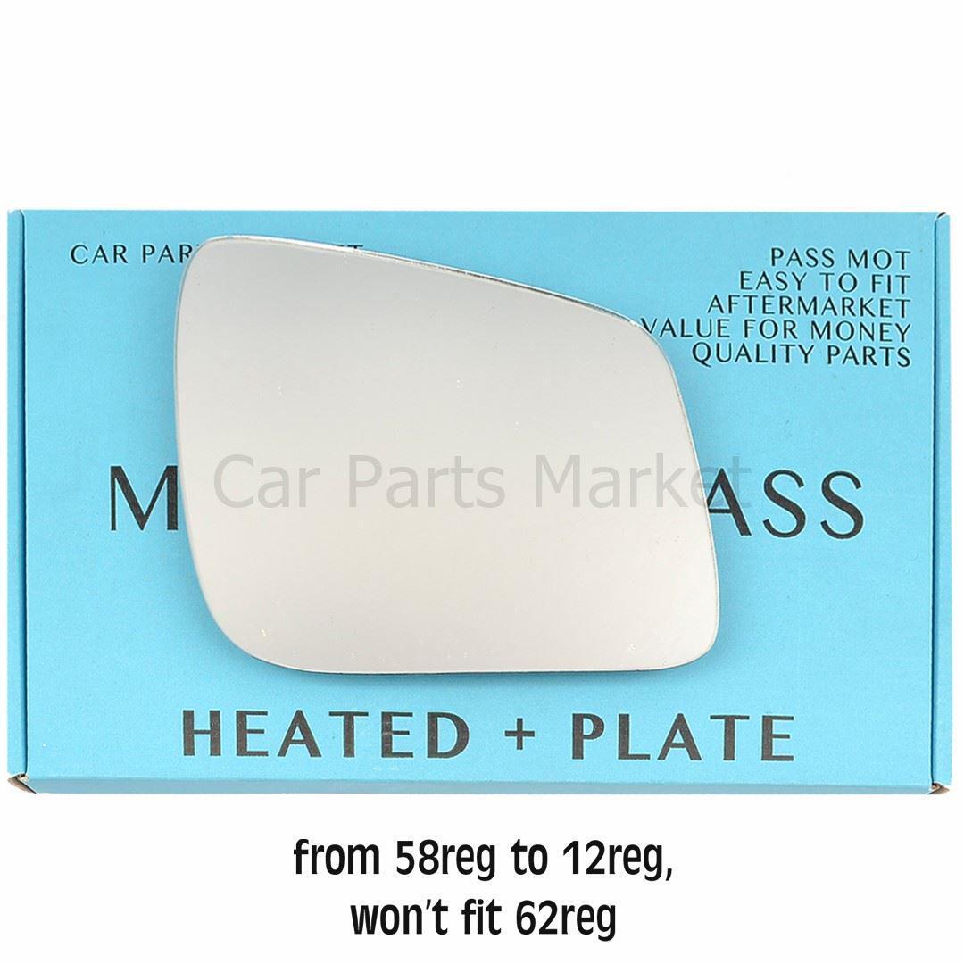 For Mercedes A-Class 08-12 won't fit 62reg Right Electric Mirror Glass +Plate