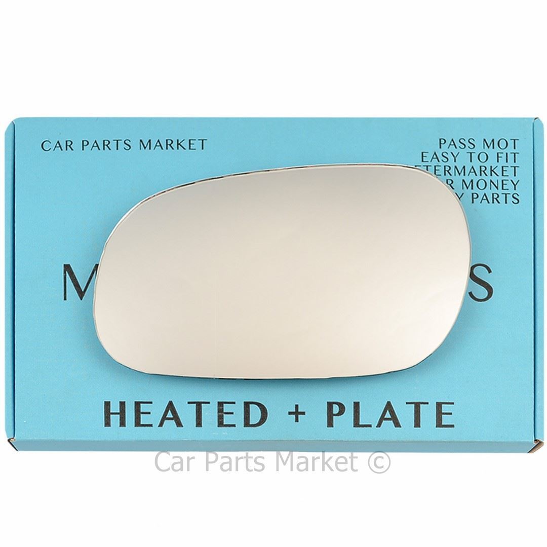Left Side Flat Wing Mirror Glass For Mitsubishi Carisma 1995-2006 Heated + Plate