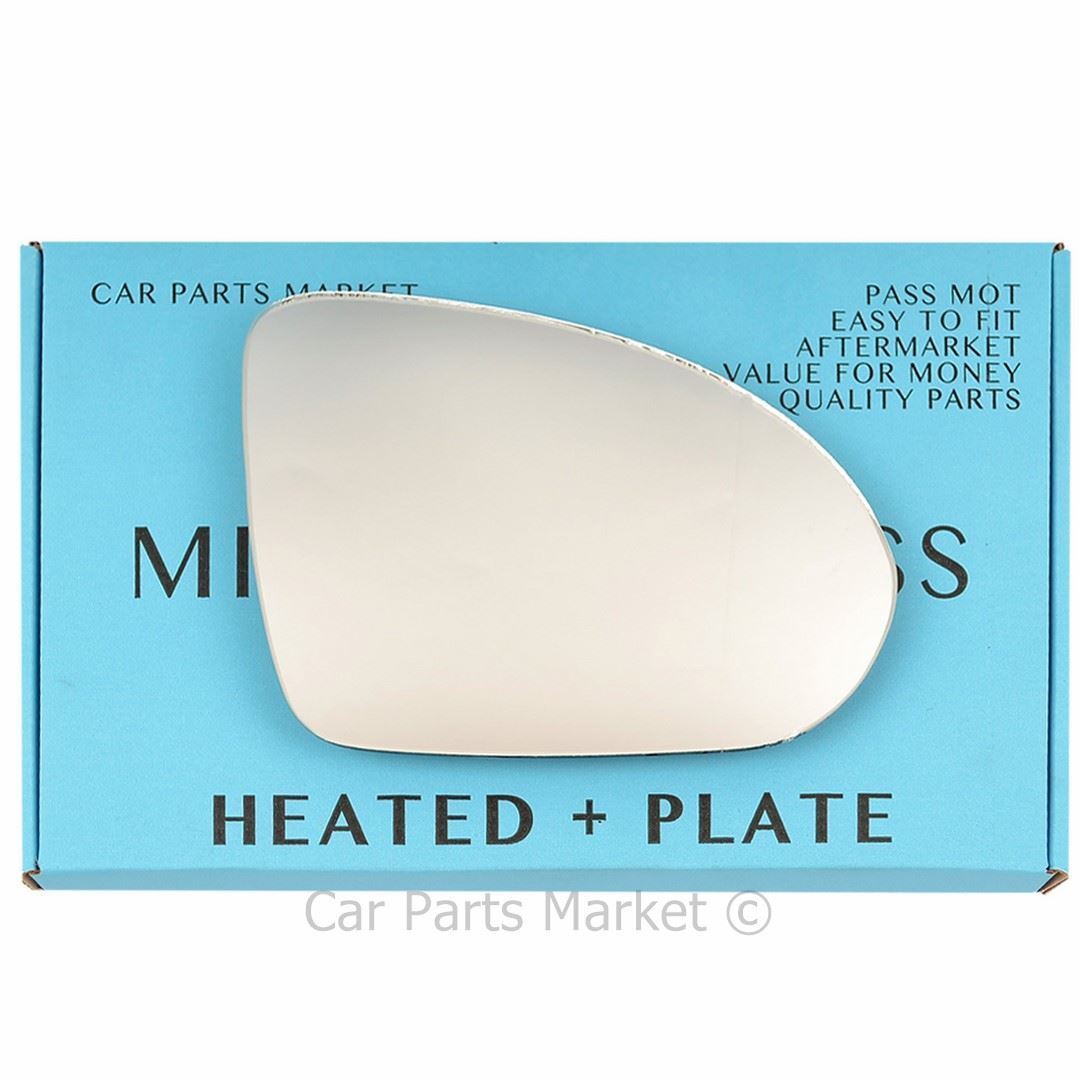 Right Side Flat Wing Door Mirror Glass For Smart Forfour 2004-2006 Heated +Plate
