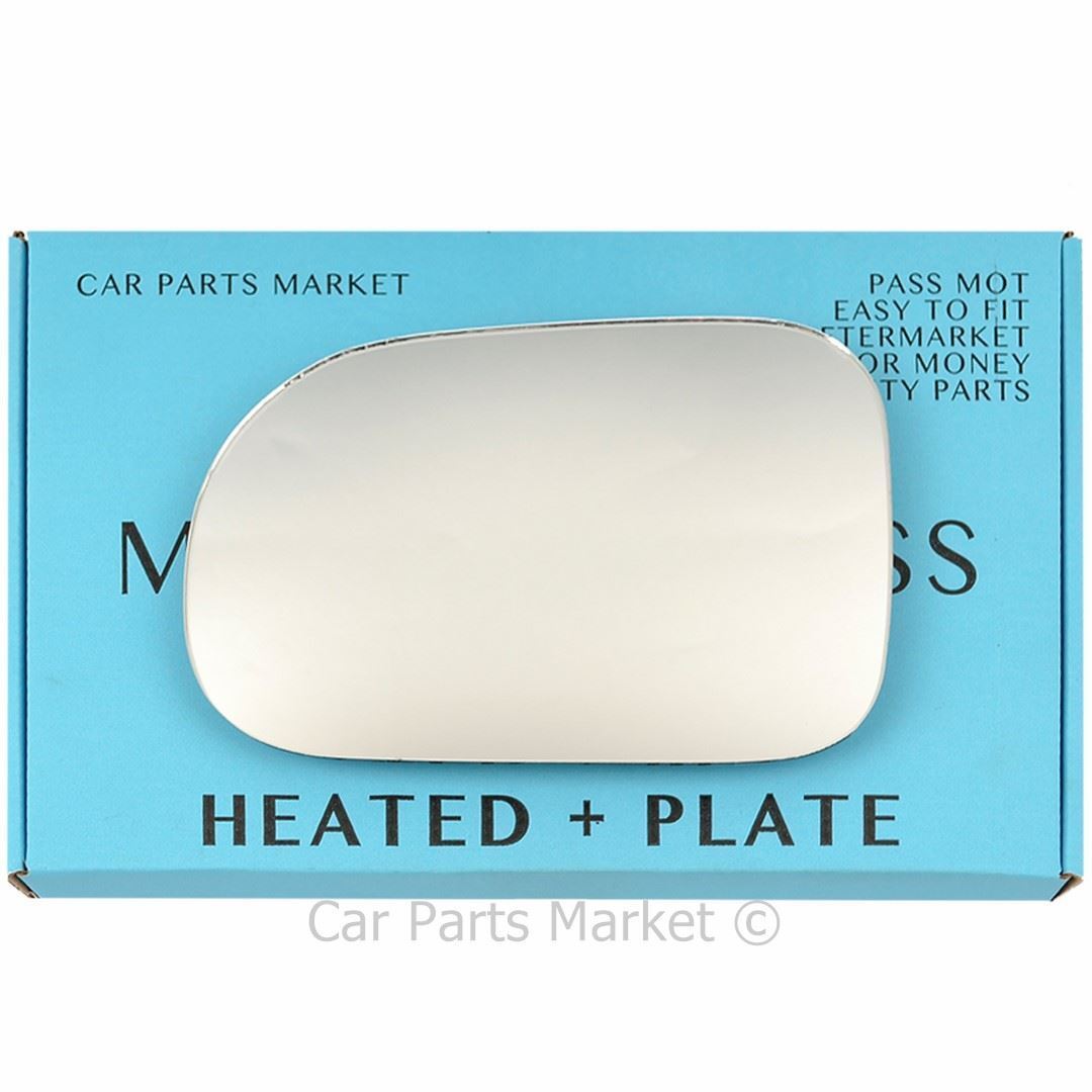 Left Side Flat Wing Door Mirror Glass For Suzuki Swift 1989-1996 Heated + Plate