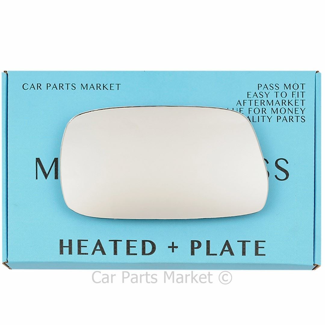 Left Side Flat Wing Door Mirror Glass For Toyota Avensis 1997-03 Heated + Plate
