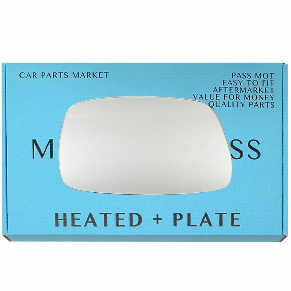 Left Side Flat Wing Door Mirror Glass For Toyota Corolla 2001-04 Heated +Plate
