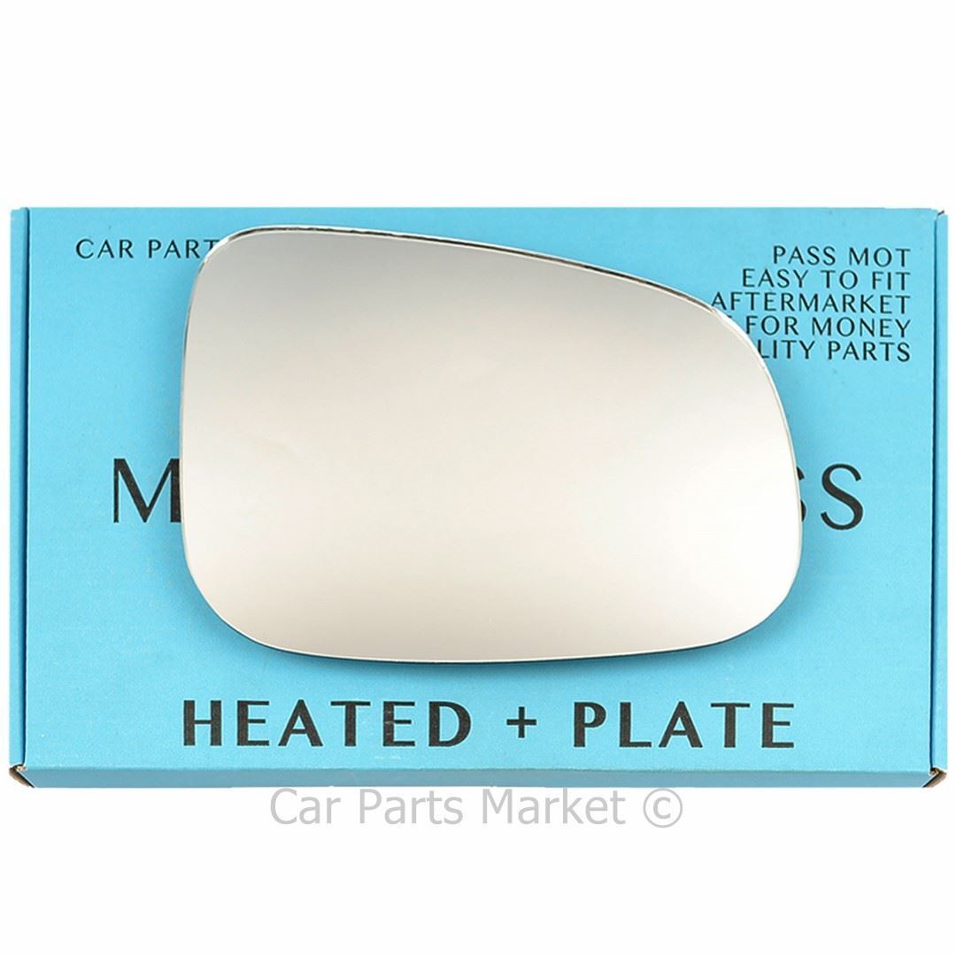 Right Driver Side Flat Wing Door Mirror Glass For Volvo v40 12-19 Heated +Plate