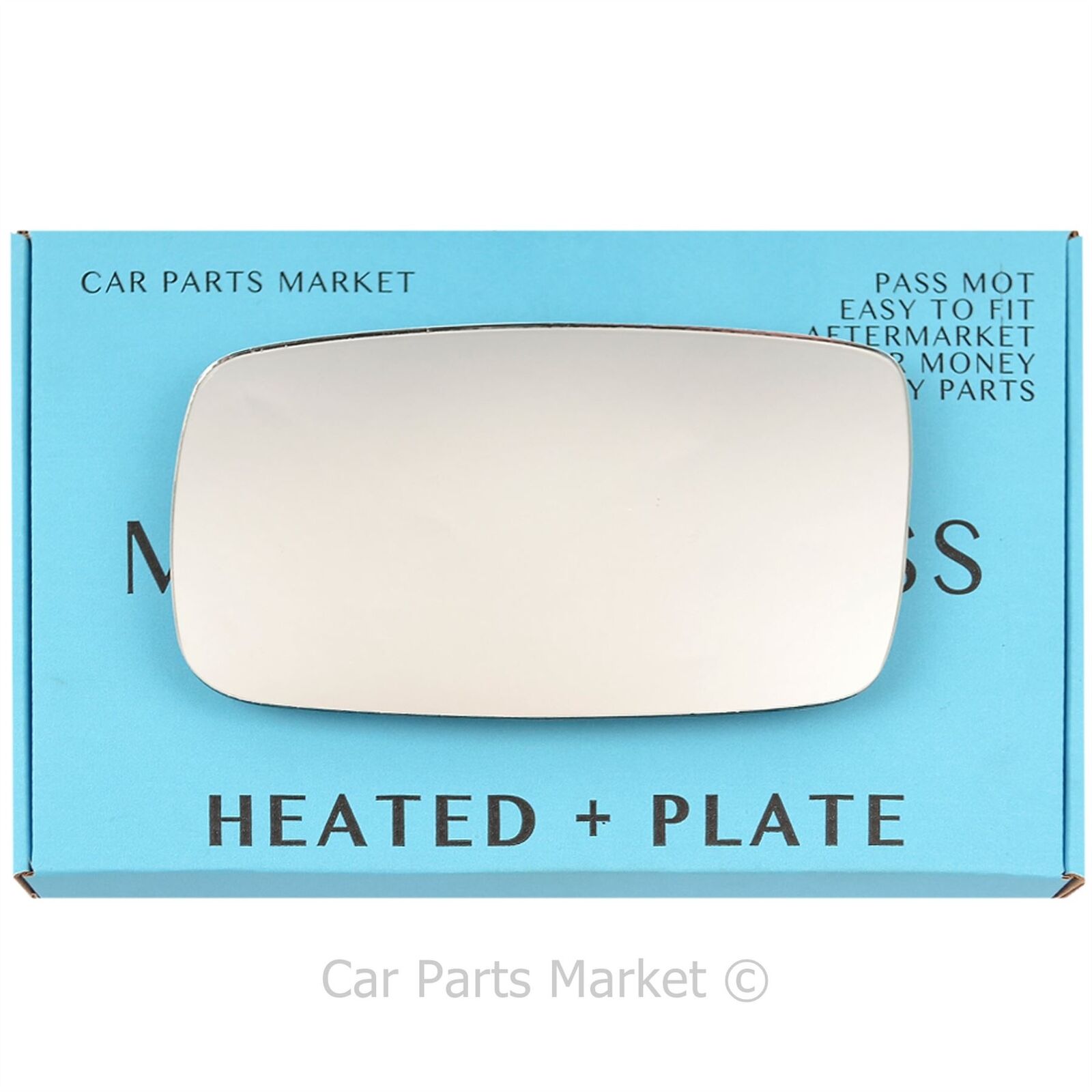Left Passenger Side Flat Wing Mirror Glass For Volvo 760 1982-1990 Heated +Plate