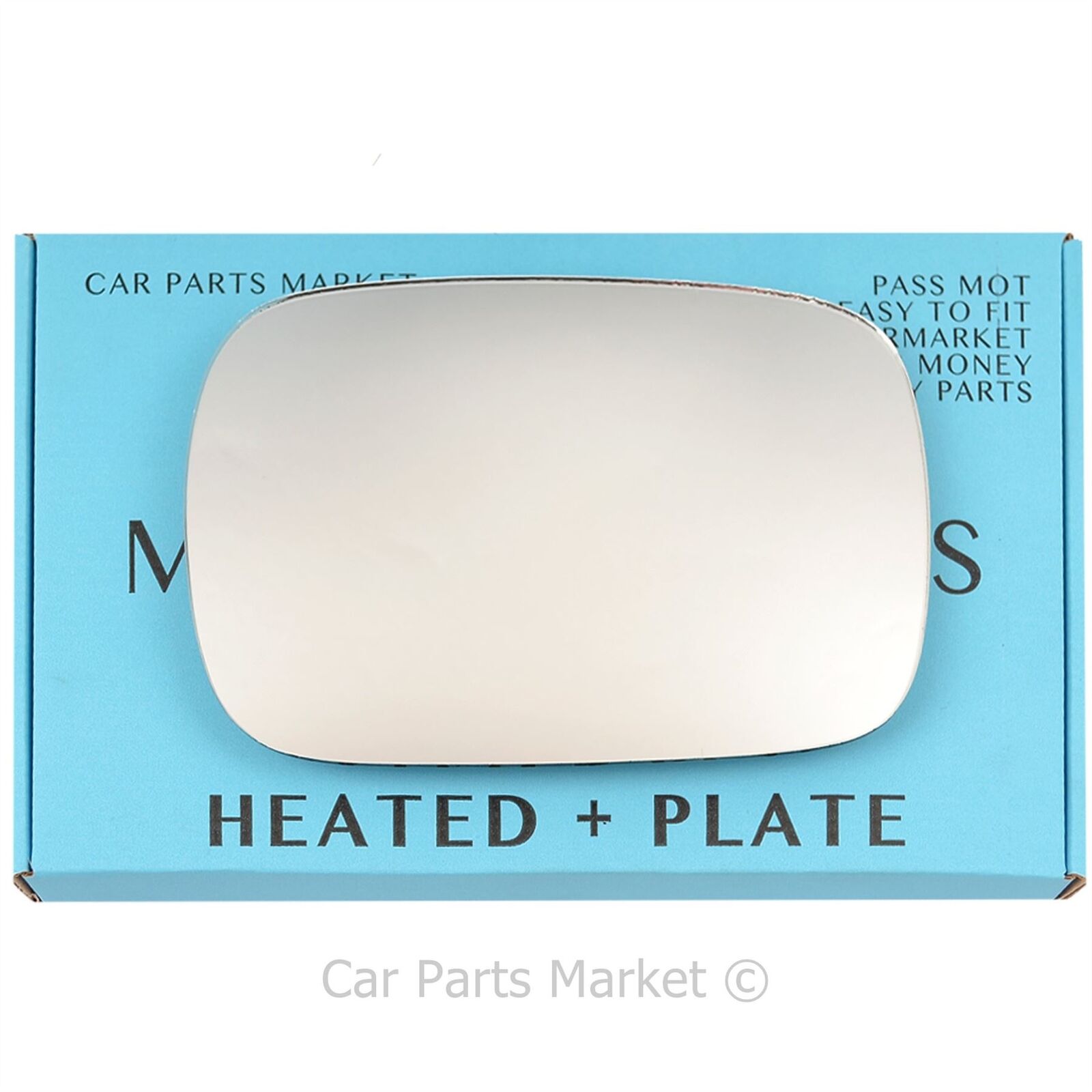 Right Driver Side Flat Wing Door Mirror Glass For Volvo XC90 01-06 Heated +Plate