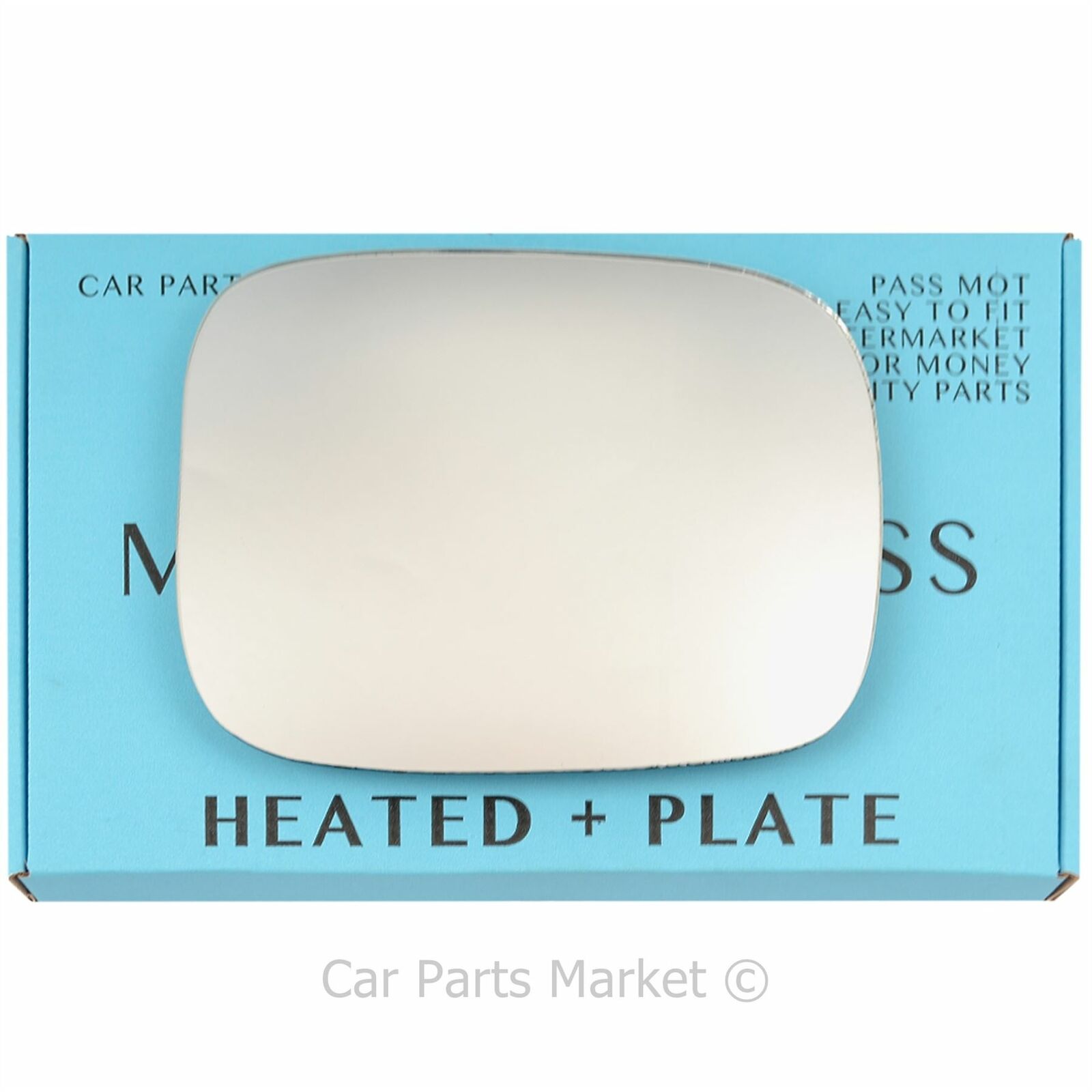 Right Driver Side Flat Wing Door Mirror Glass For Volvo XC90 07-14 Heated +Plate