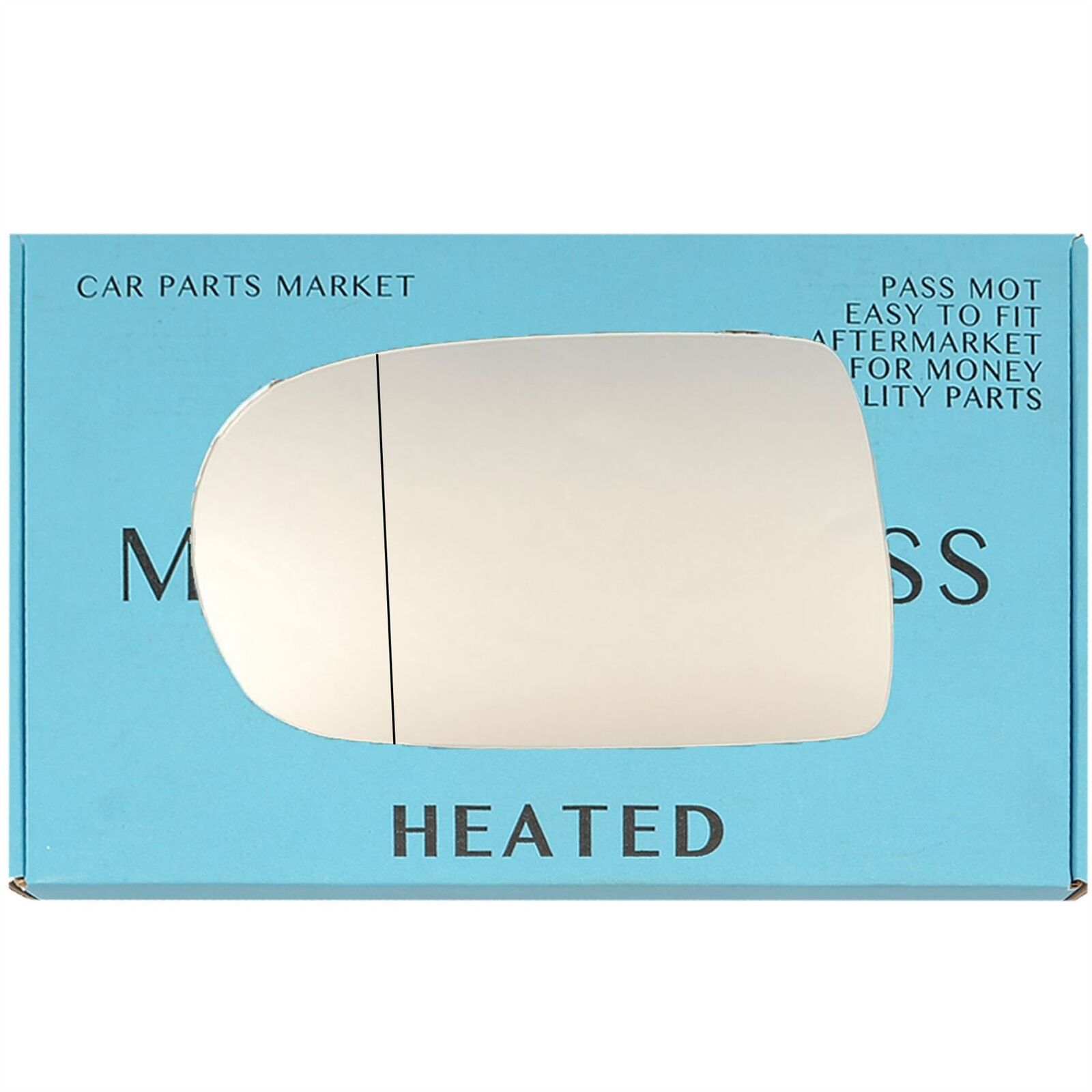 Left Side Wide Angle Wing Mirror Glass For Mazda Xedos 6 1992-99 Heated (14.8cm)