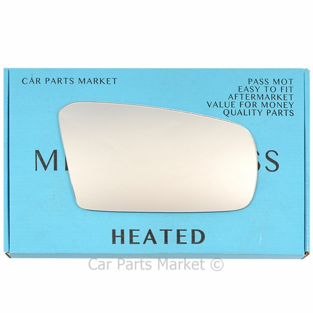 Right Driver Side Flat Wing Mirror Glass For Mazda 323F 89-94 Heated (man. adj)