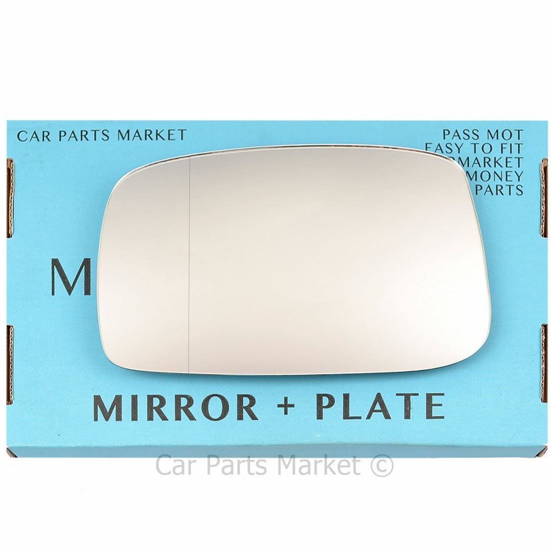 For Peugeot 807 02-14 Left Passenger Side Aspheric Wing Mirror Glass with Plate