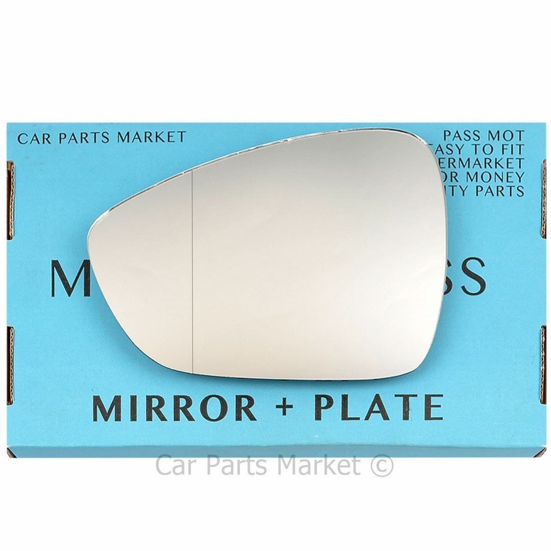 Left Side Wide Angle Wing Door Mirror Glass For Peugeot RCZ 2010-2015 + Plate