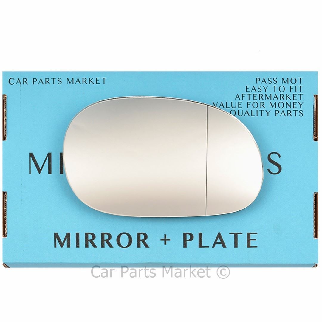 Right Side Wide Angle Wing Mirror Glass For Renault Laguna 1993-2000 +Plate
