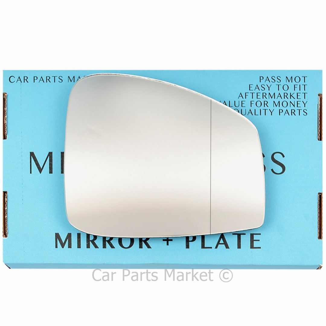 For Renault Scenic 09-16 Right Driver Side Aspheric Wing Mirror Glass with Plate